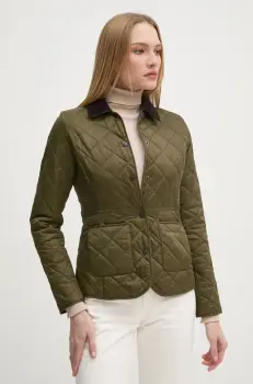 Barbour geaca femei, culoarea verde, de tranzitie imagine
