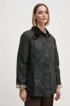 Barbour geaca femei, culoarea verde, de tranzitie, LWX0667 imagine