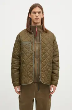 Barbour geaca Liddesdale Liner Quilted Jacket barbati, culoarea verde, de tranzitie, oversize, MQU1788 imagine