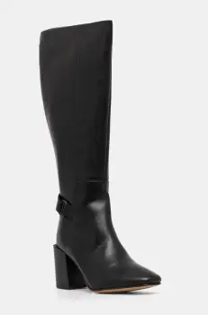 Barbour ghete de piele Saskia femei, culoarea negru, cu toc drept, LFO0734BK31 imagine