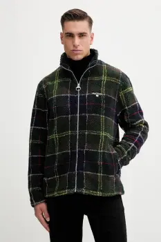 Barbour hanorac fleece culoarea verde, cu imprimeu, MFL0187 imagine