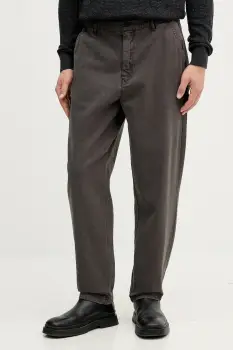 Barbour pantaloni de bumbac Bowland culoarea gri, drept, MTR0792 imagine