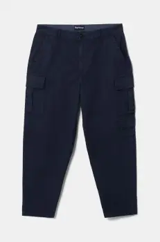 Barbour pantaloni de bumbac culoarea albastru marin, cu fason cargo, MTR0754NY91 imagine