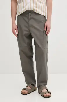 Barbour pantaloni de bumbac Relaxed Fit Cargo barbati, culoarea verde, cu Fit cargo, MTR0759 imagine