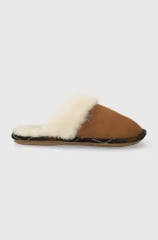 Barbour papuci din piele intoarsa Ellery culoarea maro, LSL0030BE51 imagine