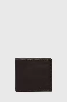 Barbour portofel de piele barbati, culoarea maro imagine