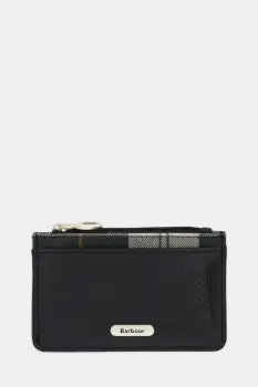 Barbour portofel de piele culoarea negru, LLG0035 imagine