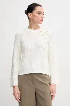 Barbour pulover de bumbac Angela femei, culoarea bej, LKN1639WH71 imagine