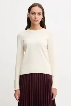 Barbour pulover de lana CARLBY culoarea bej, light, LKN1686 imagine