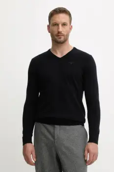 Barbour pulover de lana culoarea bleumarin, light, MKN0341 imagine