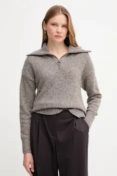 Barbour pulover de lana culoarea gri, cu turtleneck, LKN1579 imagine