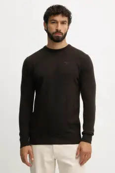 Barbour pulover de lana culoarea maro, MKN0345 imagine