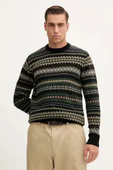 Barbour pulover de lana culoarea negru, calduros, MKN1027 imagine