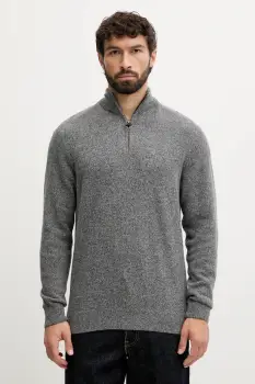 Barbour pulover de lana culoarea verde, cu turtleneck imagine