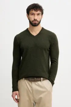 Barbour pulover de lana culoarea verde, light, MKN0341 imagine