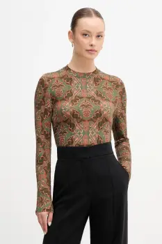 Barbour pulover de lana x Farm Rio culoarea verde, light, LKN1718 imagine