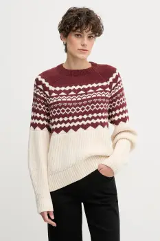 Barbour pulover din amestec de lana MABEL culoarea rosu, LKN1684 imagine