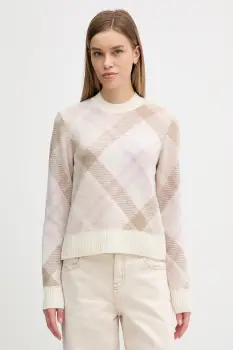 Barbour pulover din amestec de lana Sara culoarea bej, LKN1728 imagine