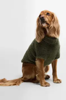 Barbour pulover pentru catel Brindle Fleece Dog Jumper culoarea verde imagine