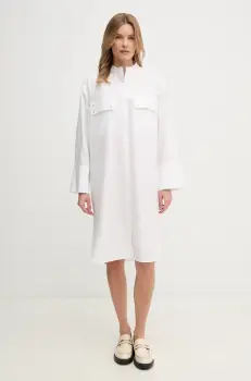 Barbour rochie Alma culoarea alb, midi, oversize, LDR0923WH11 imagine