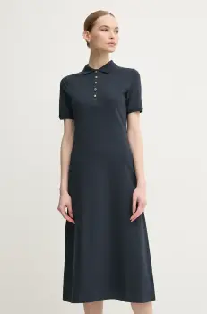 Barbour rochie Celeste culoarea albastru marin, midi, evazati, LDR0917NY73 imagine