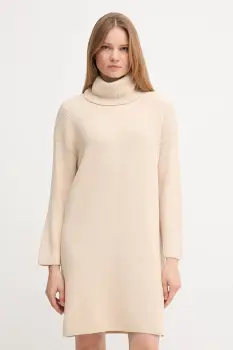 Barbour rochie culoarea bej, mini, oversize, LDR0559 imagine