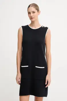 Barbour rochie din bumbac COLLEEN culoarea albastru marin, mini, drept, LDR0937 imagine