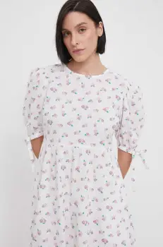 Barbour rochie din bumbac midi, evazati imagine