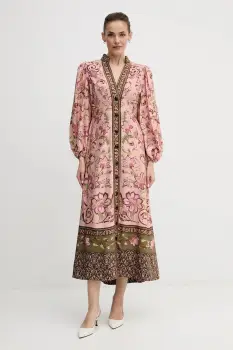 Barbour rochie x Farm Rio maxi, evazati, LDR0960 imagine