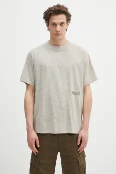 Barbour tricou Barbour Calton Linen Blend OS Fit T-Shirt culoarea bej, cu imprimeu, MTS1404 imagine