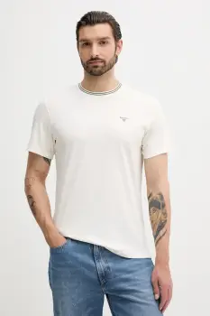 Barbour tricou din bumbac AUSTWICK culoarea bej, cu imprimeu, MTS1000 imagine