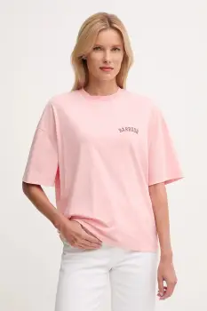 Barbour tricou din bumbac CLAYDON culoarea roz, LTS0687 imagine