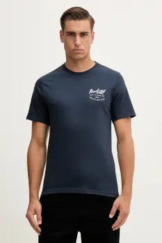 Barbour tricou din bumbac culoarea bleumarin, cu imprimeu, MTS1347 imagine