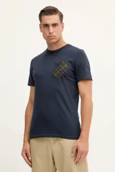 Barbour tricou din bumbac culoarea bleumarin, cu imprimeu, MTS1470 imagine