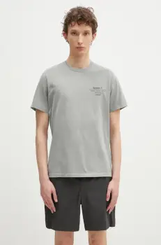 Barbour tricou din bumbac Hickling Tee barbati, culoarea gri, cu imprimeu, MTS1269 imagine