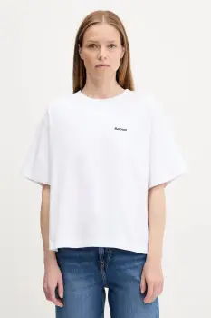 Barbour tricou din bumbac JEMA culoarea alb, LML0883 imagine