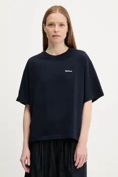 Barbour tricou din bumbac JEMA culoarea bleumarin, LML0883 imagine