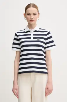 Barbour tricou polo Ashbourne femei, culoarea albastru marin, LML0887NY73 imagine