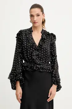 Bardot bluza culoarea negru, cu imprimeu, 59896TB3 imagine