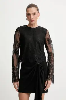 Bardot bluza culoarea negru, uni, 60127TB imagine