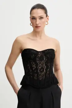 Bardot bluza culoarea negru, uni, 60213TB1 imagine