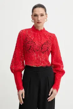 Bardot bluza LACE GEORGIA culoarea bej, uni, 57501TB imagine