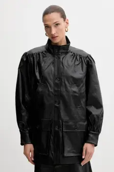 Bardot geaca culoarea negru, de tranzitie, 60034JB imagine