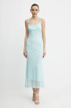 Bardot rochie ADONI culoarea rosu, maxi, mulata, 57998DB1 imagine