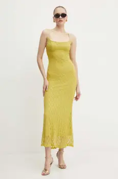 Bardot rochie ADONI culoarea verde, maxi, evazati, 57998DB1 imagine