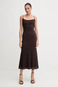 Bardot rochie ADONI culoarea violet, maxi, mulata, 57998DB1 imagine