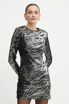 Bardot rochie ALESSIA culoarea negru, mini, mulata, 58950DB1 imagine