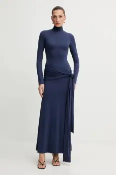 Bardot rochie ALIX culoarea maro, maxi, mulata, 59467DB imagine