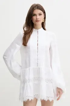 Bardot rochie ANTONIA culoarea alb, mini, drept, 59849DB imagine