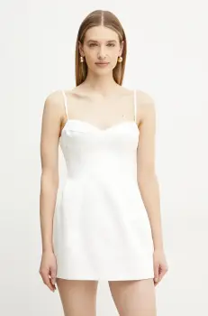 Bardot rochie culoarea alb, mini, drept, 59817DB imagine